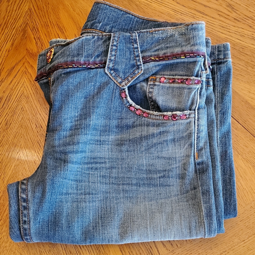 Vintage Express X2 distressed jeans.